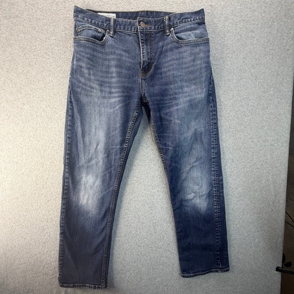 Banana Republic Other - Banana Republic Straight Leg Jeans Mens 33x30 Medium Wash Blue Stretch Denim